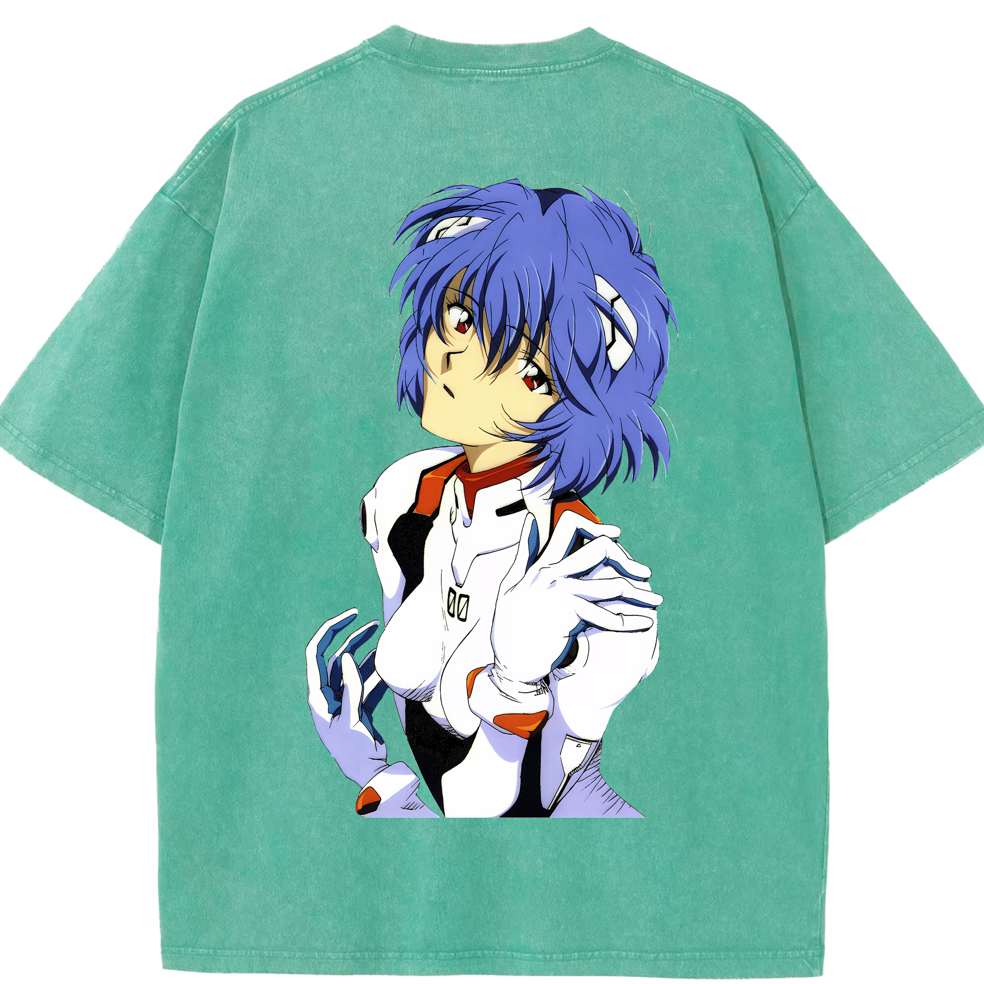 （画像用） EVA 新世紀エヴァンゲリオン 綿100% ヴィンテージ風 半袖Tシャツ（背面プリント）